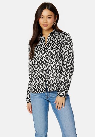 BUBBLEROOM Nicole shirt Black / Offwhite Klær