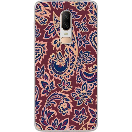 Kompatibel Mobilcover til OnePlus OnePlus 6 Paisley boho mønster indisk mønster vintage blomster orientalsk ornament retro tekstil tapet design