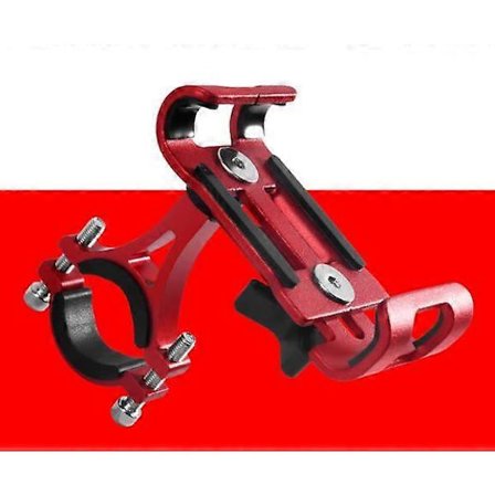 Rød Metall Motorsykkel Sykkel Telefonholder Aluminium Legering Anti-skli Holder GPS Klips Universal Sykkel Mobiltelefonholder