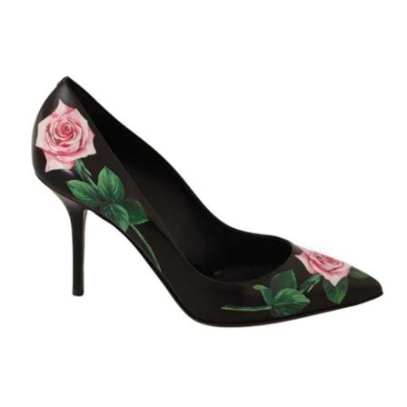 Dolce & Gabbana Pre-owned, Pre-owned Leather heels Zwart, Dames, Maat:40 EU,leer