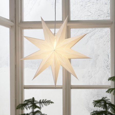 Star Trading - Julestjerne 231-77-1 Pappersstjarna Lysa Hvit