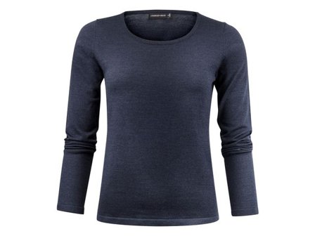 J. HARVEST & FROST Tröja merino J.HoF u-ring dam navy M - Lyreco - Yrkeskläder - Tröjor och Sweatshirts - Stickat