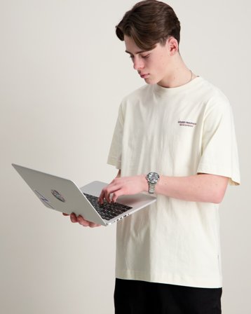 Jack & Jones JORISLINGTON TYPE TEE SS CREW N. SN JNR Weiß T-Shirts Jungen - Kids Brand Store