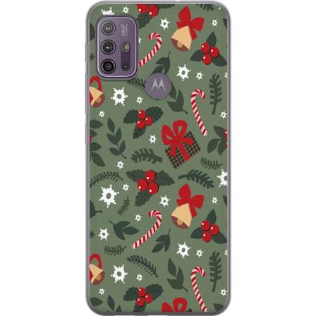Motorola Moto G10 Gjennomsiktig deksel God Jul mønster