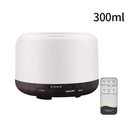 Elektrisk Aroma Diffuser Luft Luftfukter 300ML Ultralyd Cool Mist Maker Fogger LED Essential Oil Diffuser