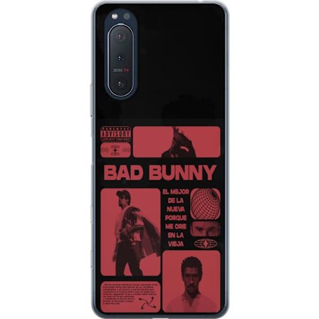 Kompatibelt Mobildeksel til Sony Xperia 5 II Bad Bunny NFL-inspirert skjoldlogo med amerikansk fotball og stjerner