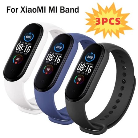 3 stk. urremme til Mi Band 7 6 5 4 3 Armbånd Xiaomi Mi Band Rem Silikone Sport Udskiftning Armbånd Smartwatch Tilbehør Flere farver