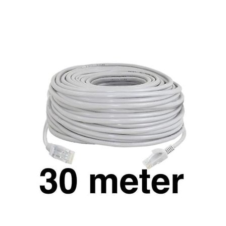 30m - Nettverkskabel - Cat5e - Internettkabel Grå