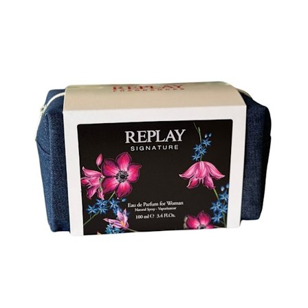 Giftset Replay Signature Woman Edp 100ml + Pochette