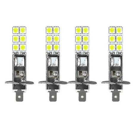 4 stk H1 6000K Superhvite 80W LED-frontlyspærer Kit Tåkelys Kjørelys - ya