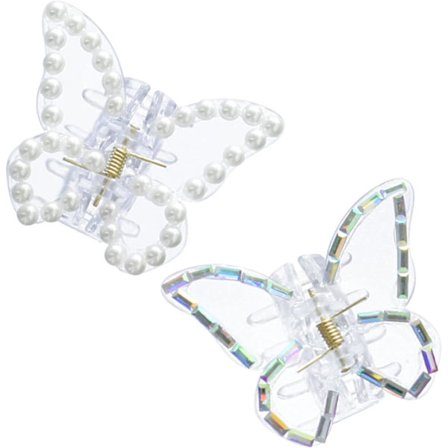 2 st fjärilshårklämmor