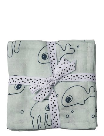 Done by Deer Swaddle 2-Pack Sea Friends Blue - Blue - ONE SIZE