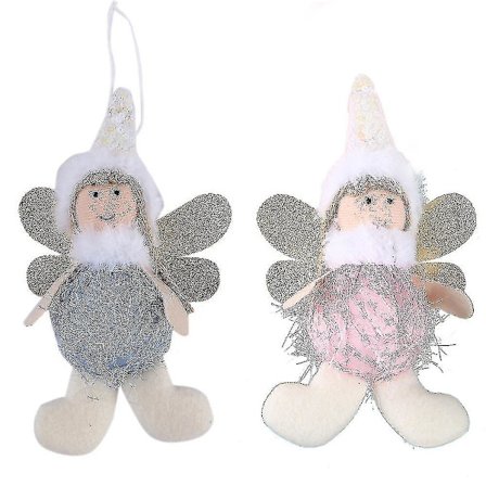 Juledekorasjon, engeldukke-trehengende ornamenter, julehåndverk-alvedekorasjoner