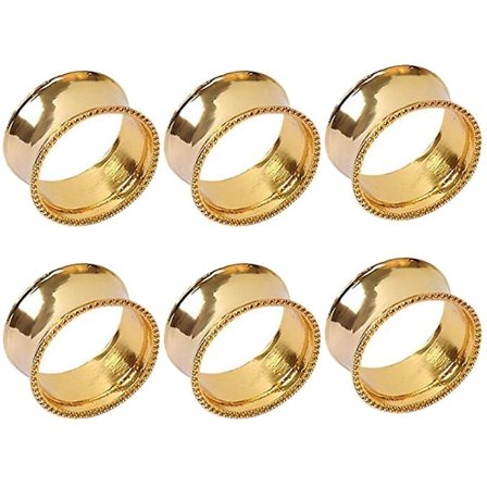 6-pack servettringar, blanka servetthållardekorationer