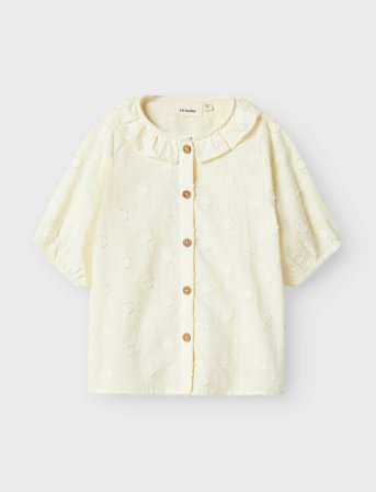 Lil'Atelier Nmffranny Ss Loose Shirt Lil - Beige - 92