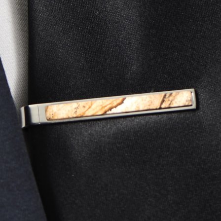 Pasador de corbata Geo Remix Bron para hombres - Pasadores de corbatas para corbatas estrechas