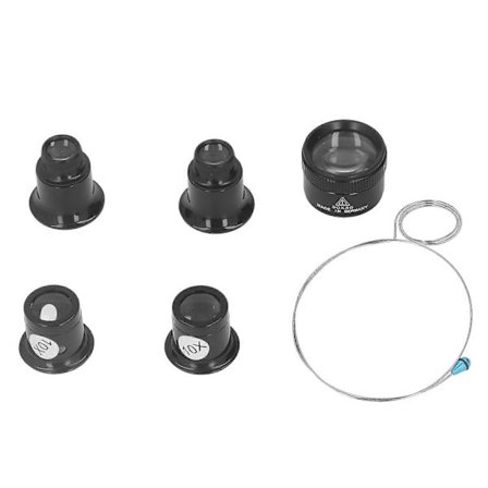 Högkvalitativ 5-delars Juvelerare Förstoringsglas Portabelt Monokulärt Förstoringsglas Optiskt