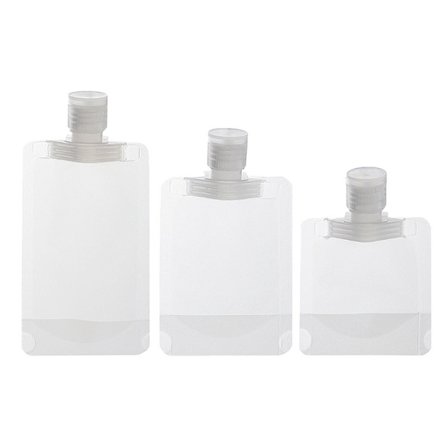 Reseförpackningspåsar kompatibelt med kosmetika 30ml 50ml 100ml transparent PEL material för lotion och schampo