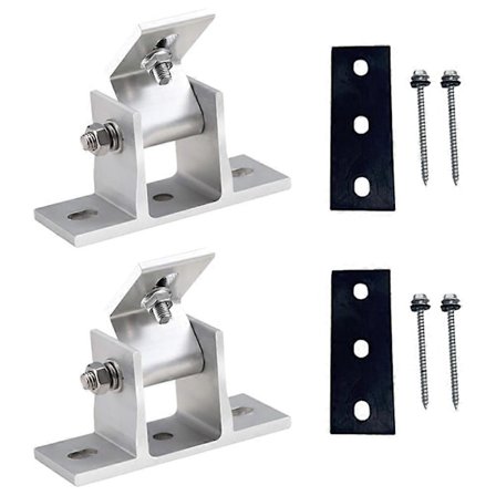 1/2/4 kpl Aurinkopaneelin pyörivä korotus kulmakiinnikkeellä Katon asennuskiinnike Aurinkosähkötuki aurinkopaneelijärjestelmälle