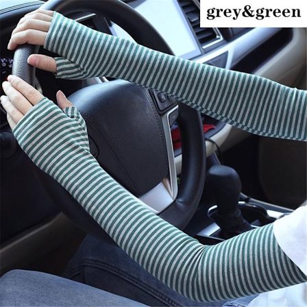 Lange hansker Langermet GRÅ&GRØNN