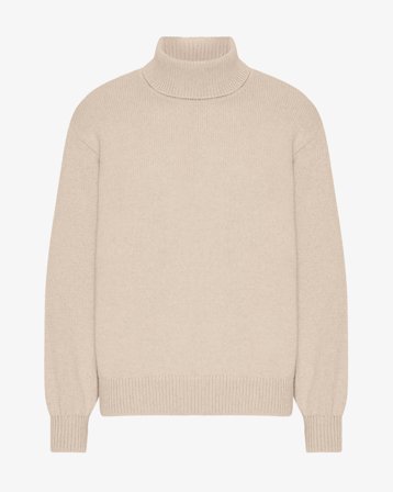 Merino Wool Turtleneck - Ivory White L