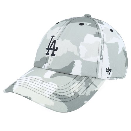 47 Brand - Camo unconstructed Gorra - Los Angeles Dodgers MLB Star 47 Clean Up Grey Camo Dad Cap @ Hatstore