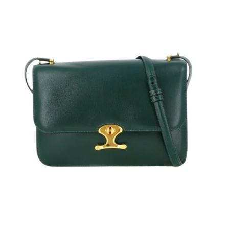 Hermès Vintage Pre-owned Leather shoulder-Tass , Groen , Dames , Maat: ONE Size Vintage Tassen