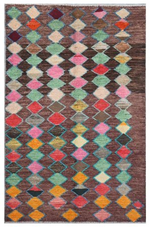 Hand Knotted Moroccan Berber - Afghanistan 112X177 Wool Rug Small