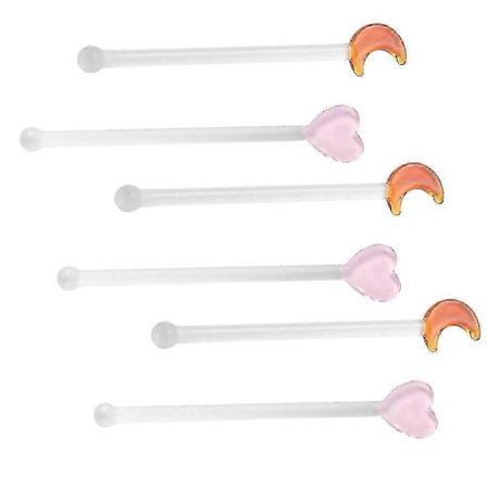 Juomatikut 6 kpl Sekoitustikku Monitoiminen Lajitelma Väri Lasi Kotikäyttö 12X2,5X1CM