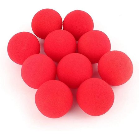10 stk røde svampballer, magiske svampballer, magiske skumballer, myke svampballer, lette for nærbildemagi, gatemagiske klassiske 