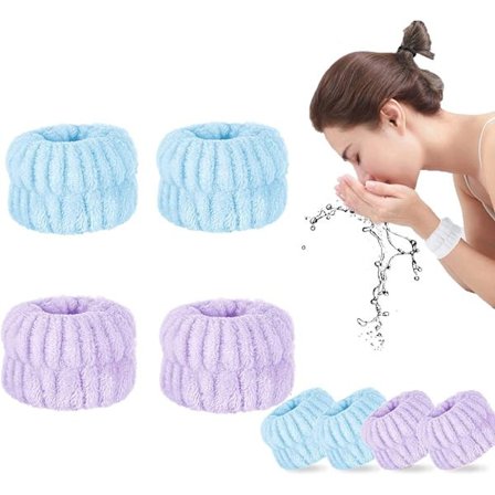 4 ansigtsvask armbånd til yoga makeup sport brusehovedbånd fac