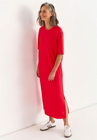 Cellbes of Sweden - Trikåklänning i kraftig kvalitet - mörk korall - för damer - 34/36