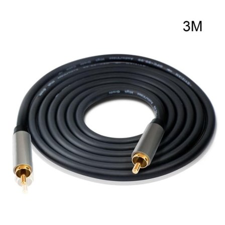 Audiokabel Guldpläterad Digital RCA till RCA Han Koaxial Koaxial Förstärkare SPDIF Hem HDTV Audiokabel Tillbehör 3m