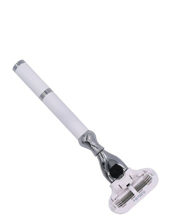 Parker 77L - Women's White & Chrome Handle Venus Compatible Razor - White - ONE SIZE