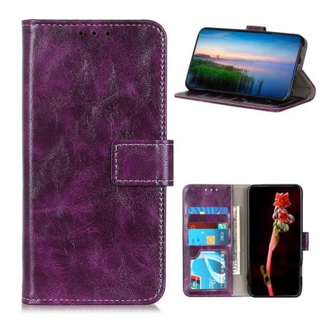 Samsung Galaxy A52 / A52s - Retro Crazy Horse Fodral - Lila Purple Lila