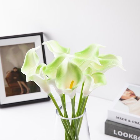 10 stk elegante naturtro kunstpu Calla Lily blomsterbuketter