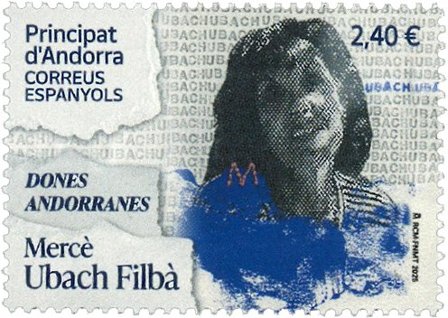 Spansk Andorra - Mercé Ubach Fibà - Postfrisk frimærke