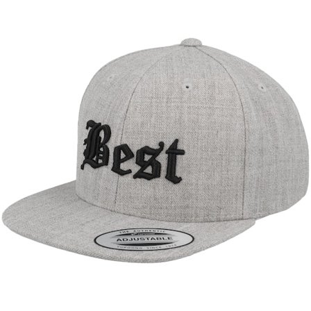 Kiddo Cap - Gris snapback Gorra - Kids Best Old English 3d Heather Grey Snapback @ Hatstore