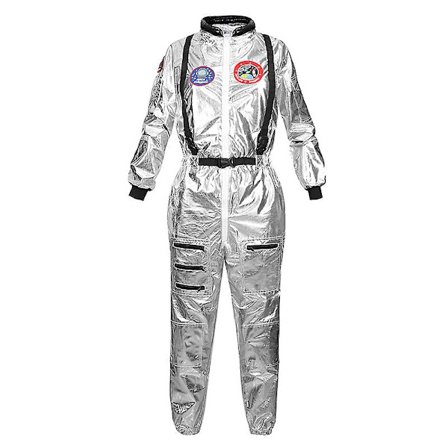Astronaut Kostume Voksen Sølv Rumdragt Kostume Plus Størrelse Kvinder Rumdragt Fest Udklædning Kostume Astronautdragt Voksne Hvid