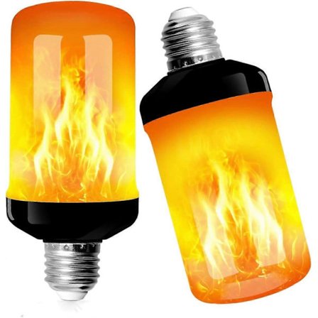Liekkilamppu, E27 LED-liekkiefektilamppu 4 valaistustilalla, sisä- ja ulkokäyttöön, koristeelliset lamput
