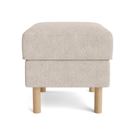 Vitra puf Aragon Beige: Stilfuld & komfortabel puf - 52x46x43cm - Ideel som fodskammel eller ekstra siddeplads - Elegant design til stuen
