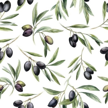 Serviett 33X33cm Branches With Olives