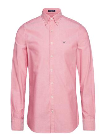 Slim Oxford Shirt Bd Paita Rento Casual Vaaleanpunainen GANT