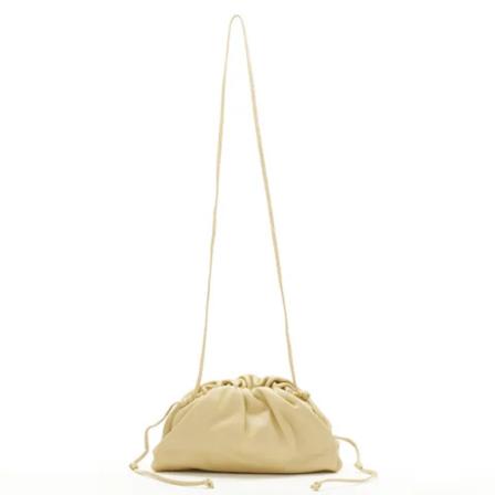 Bottega Veneta Vintage Pre-owned Leather crossbody-Tass , Geel , Dames , Maat: ONE Size Vintage Tassen