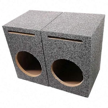 6,5 tommer par bilhøjttalere firkantet trækasse tom subwoofer kabinet