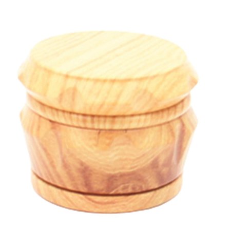 4-lagers träkryddkvarn, manuell kvarn för örter och kryddor (40, vit trästruktur)