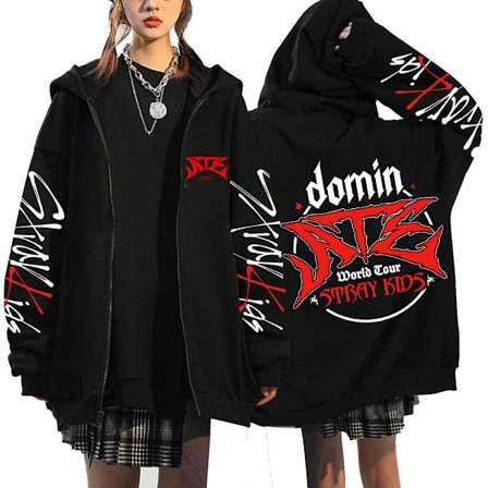 Stray Kids ATZ Sångare Hoodie Lös Hoodie