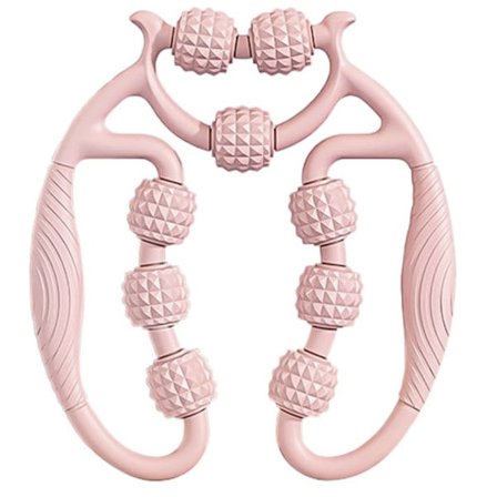 Massasje Relax Sirkulær Benklemme 9-Hjuls Muskelrulle Dypvevsmassasje For Ben Arm Massasjeapparat Rosa