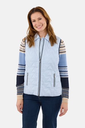 BRANDTEX - Vest - Lyseblå - Quiltet