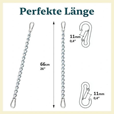 Højkvalitetsophæng, solid stålkæde til hængestole, gyngestole, rustfrit stål, kraftig lastekapacitet til indendørs og udendørs brug, op til...